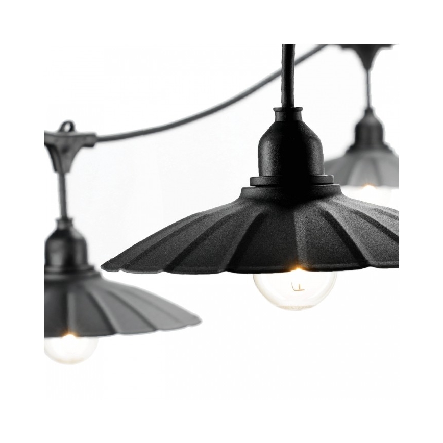 Cordão decorativo para exterior CRETE 20xE27/230V 25m IP44