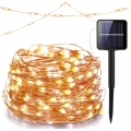 Cordão decorativo solar LED 100xLED/1,2V 800 mAh 7 m IP44 preto