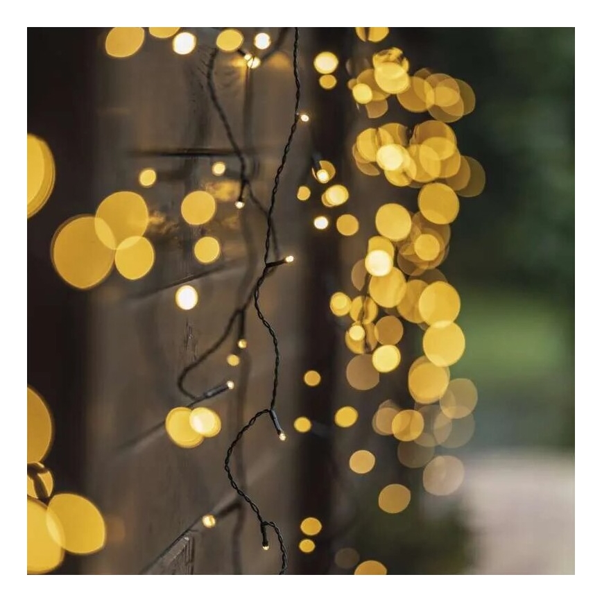 Cordão LED de Natal para exterior 100xLED/2,5x0,9m IP44 branco quente