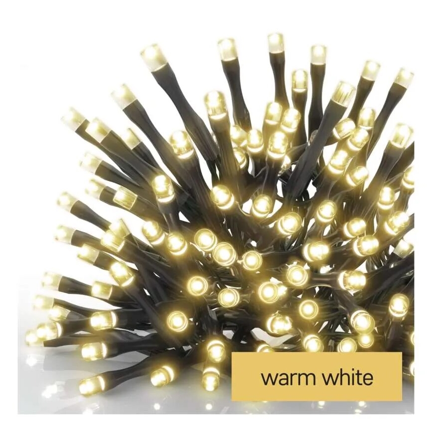 Cordão LED de Natal para exterior 100xLED/2,5x0,9m IP44 branco quente