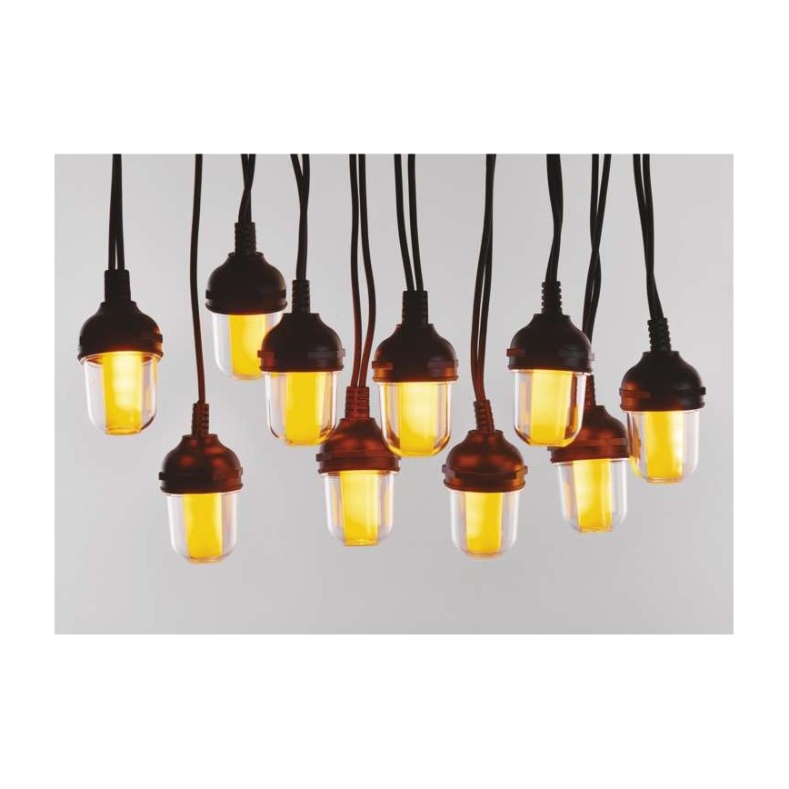 Cordão LED decorativo para exterior, 100 LEDs, 9,5 m, IP44