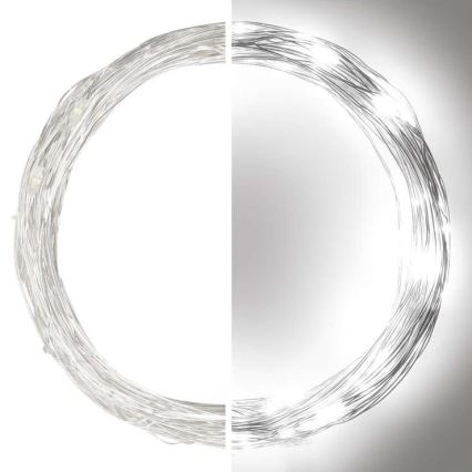 Cordão LED para exterior 100xLED/15m IP44 branco frio