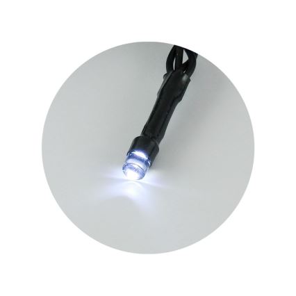 Cordão LED para exterior 100xLED/2 funções/3xAA 10,8m IP44 branco frio