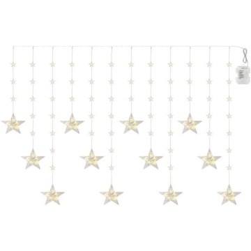 Cordão LED para exterior 120xLED 3xAA 1,7 m IP44 branco quente