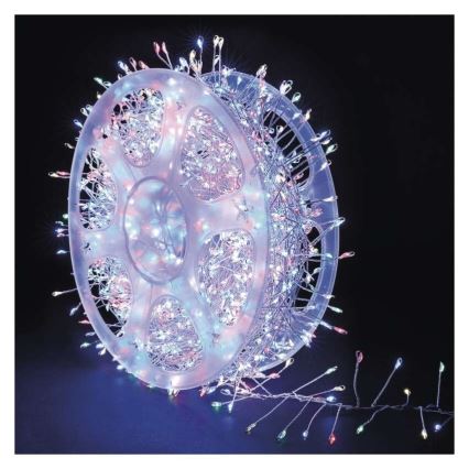 Cordão LED para exterior 1440 LEDs/8 funções 14,4 m IP44 multicolorido