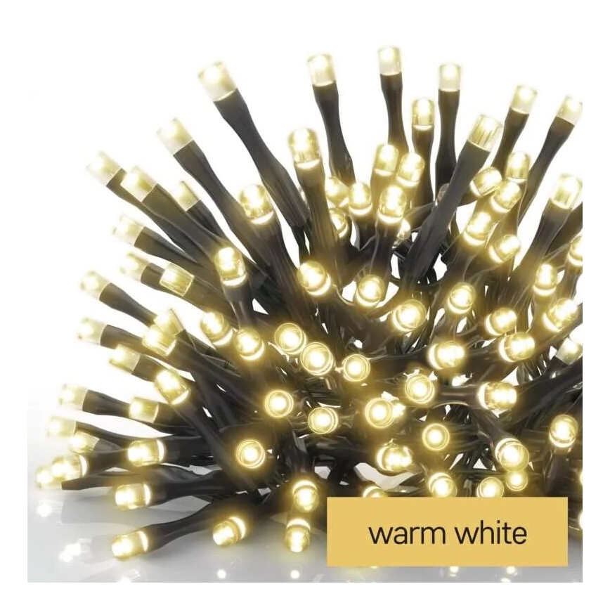 Cordão LED para exterior 50 LEDs/5 m IP44 branco quente