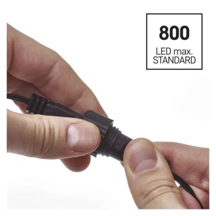 Cordão LED para exterior 50 LEDs/5 m IP44 branco quente