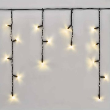 Cordão LED para exterior 50xLED/3x0,4m IP44 branco quente
