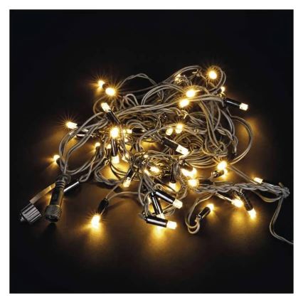 Cordão LED para exterior 50xLED/3x0,4m IP44 branco quente