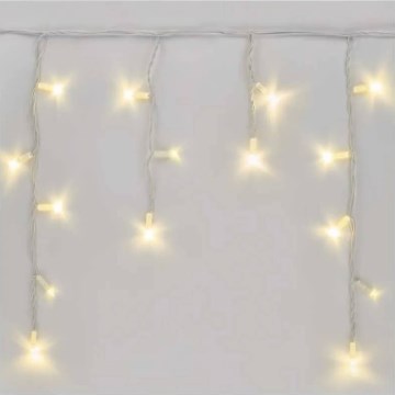 Cordão LED para exterior 50xLED/3x0,4m IP44 branco quente