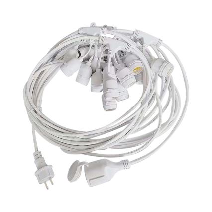 Cordão luminoso para exterior STRING 15xE27/40W/230V 15m IP65