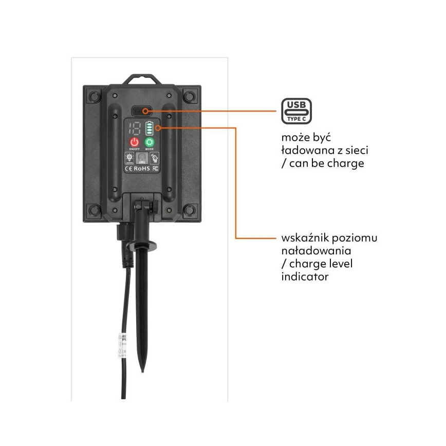 Guirlanda decorativa solar LED regulável STARLIGHT NEO 10xE27/3,7V 2700K IP54 1200 mAh 11,5m + telecomando