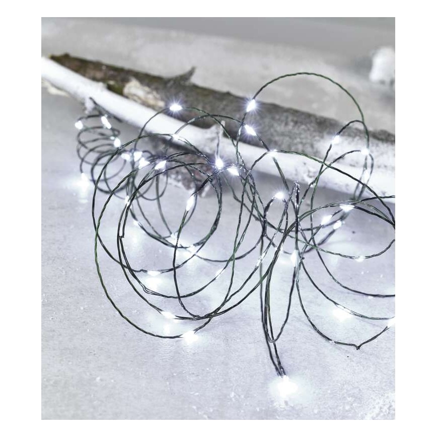 Corrente de Natal exterior 40xLED/9m IP44 branco frio