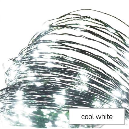 Corrente de Natal exterior 40xLED/9m IP44 branco frio