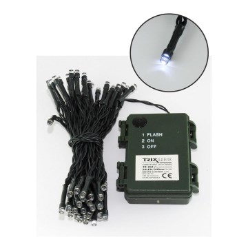 Corrente de Natal Exterior 50xLED/2 LED funções 5,4m IP44 branco frio