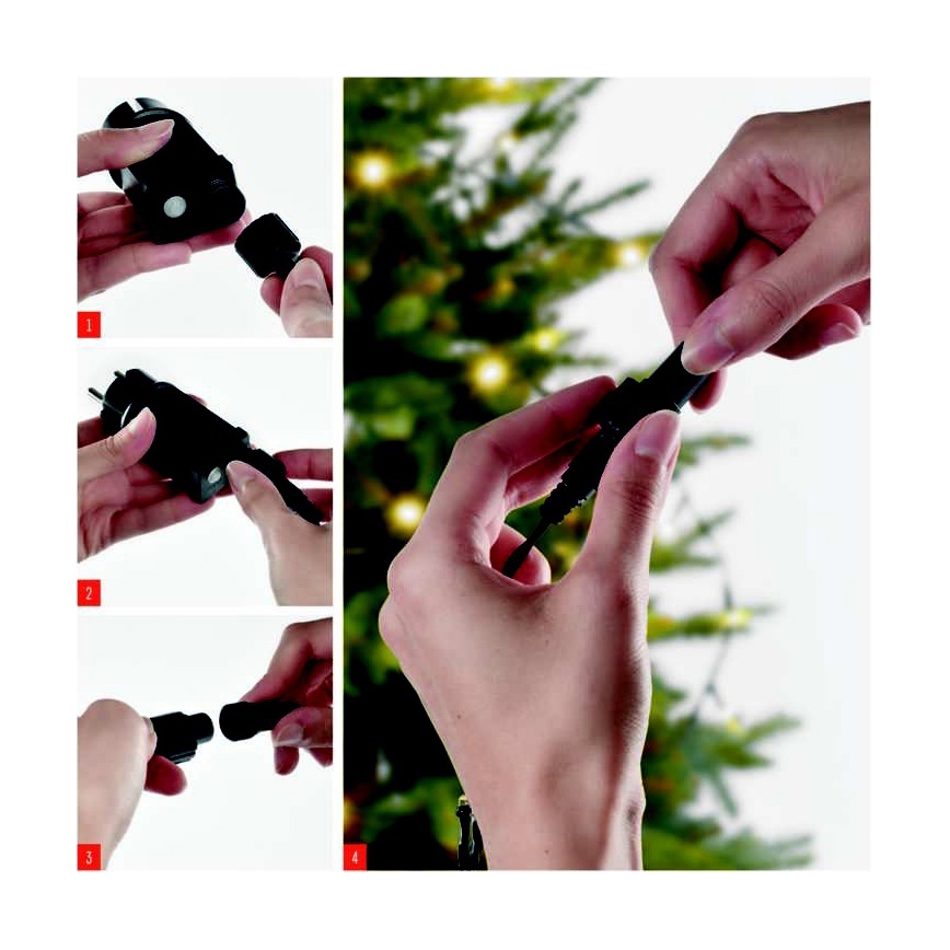 Corrente de Natal exterior LED 100xLED/15m IP44 branco frio