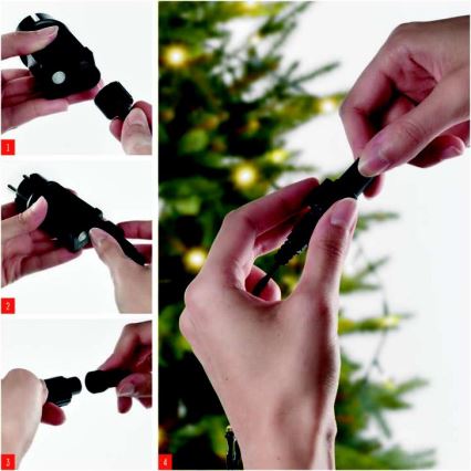 Corrente de Natal exterior LED 100xLED/15m IP44 branco quente