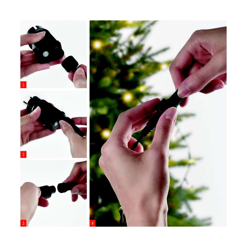 Corrente de Natal exterior LED 100xLED/15m IP44 branco quente