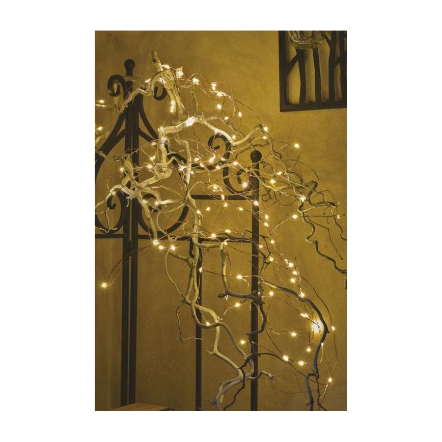 Corrente de Natal exterior LED 100xLED/15m IP44 branco quente