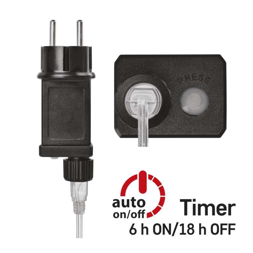 Corrente de Natal exterior LED 100xLED/15m IP44 branco quente