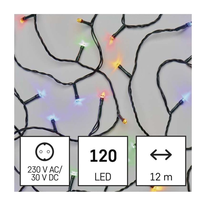 Corrente de Natal exterior LED 120xLED/8 modos 17m IP44 multicolor