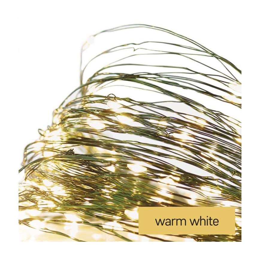 Corrente de Natal exterior LED 150xLED/20m IP44 branco quente