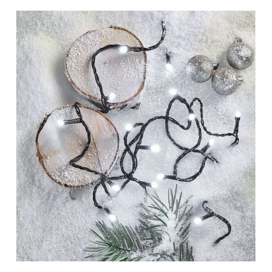 Corrente de Natal exterior LED 180xLED/8 modos 23m IP44 branco frio