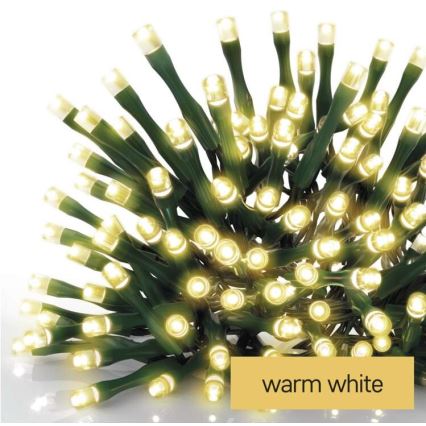 Corrente de Natal exterior LED 180xLED/8 modos 23m IP44 branco quente