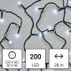 Corrente de Natal exterior LED 200xLED/8 modos 25m IP44 branco frio