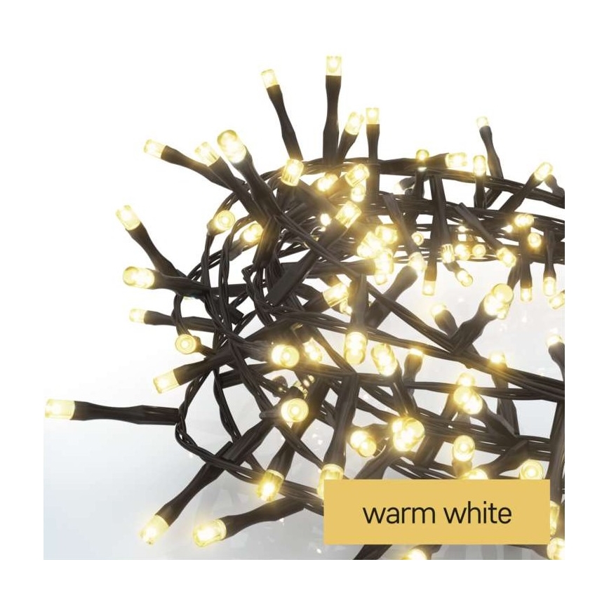 Corrente de Natal exterior LED 300xLED/11m IP44 branco quente