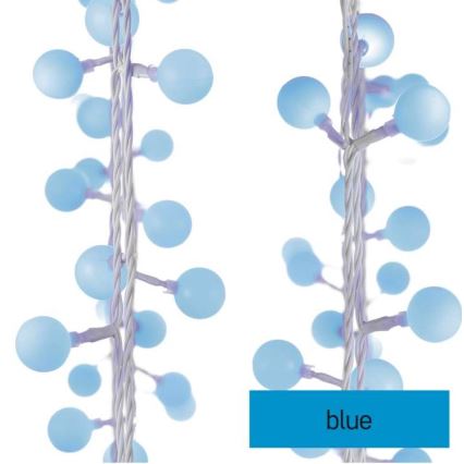 Corrente de Natal exterior LED 40xLED/9m IP44 azul