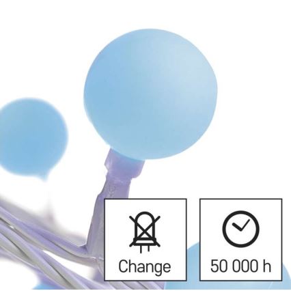 Corrente de Natal exterior LED 40xLED/9m IP44 azul