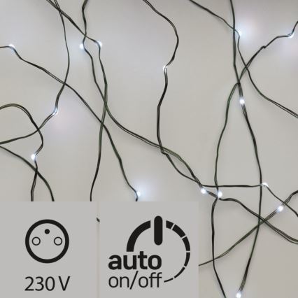 Corrente de Natal exterior LED 40xLED 9m IP44 branco frio