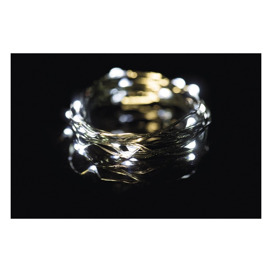 Corrente de Natal exterior LED 40xLED 9m IP44 branco frio