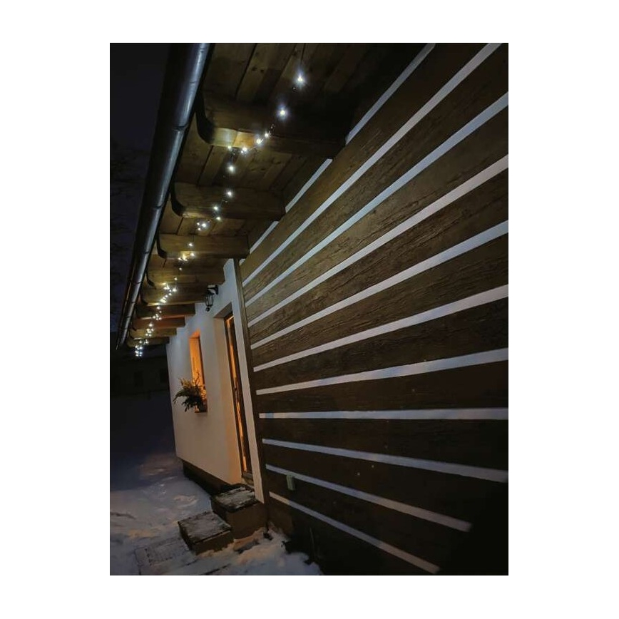 Corrente de Natal exterior LED 40xLED/9m IP44 branco frio