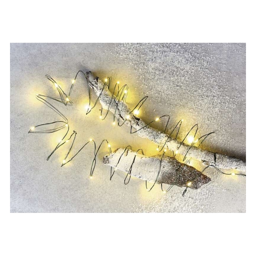 Corrente de Natal exterior LED 40xLED/9m IP44 branco quente