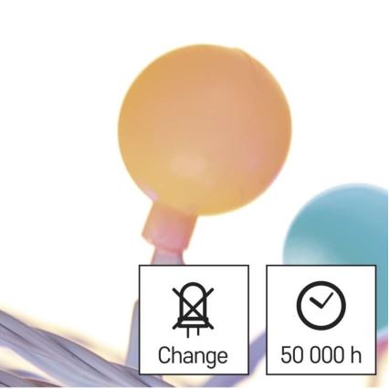 Corrente de Natal exterior LED 40xLED/9m IP44 multicolor