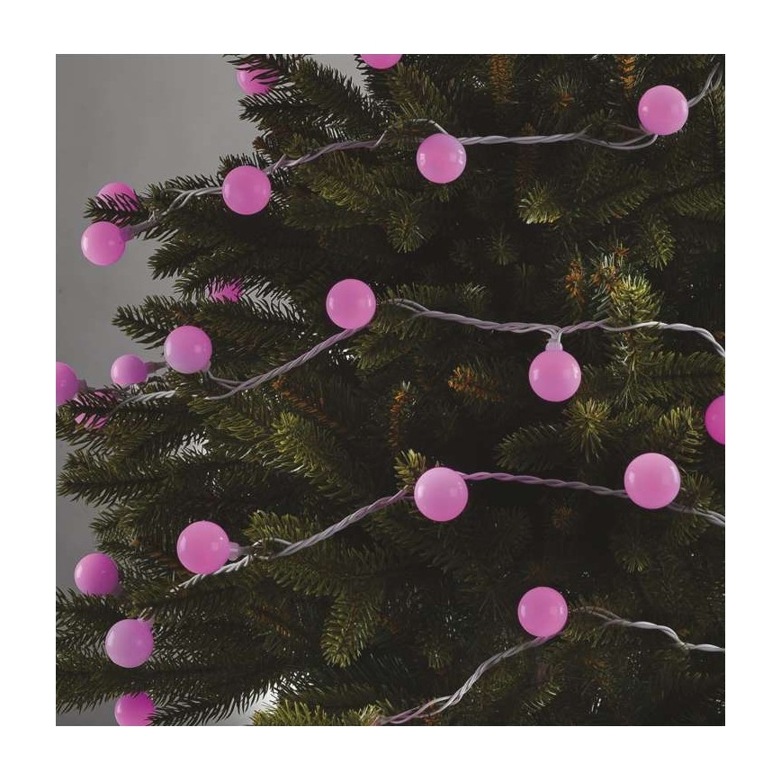 Corrente de Natal exterior LED 40xLED/9m IP44 rosa