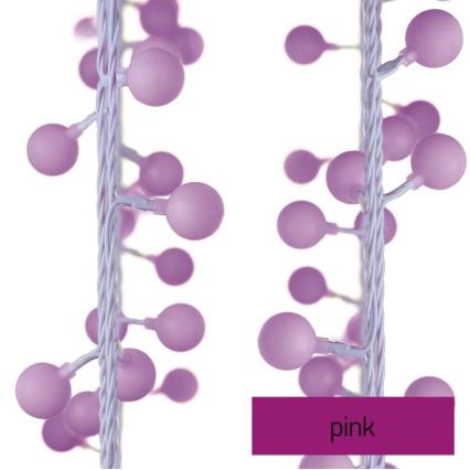 Corrente de Natal exterior LED 40xLED/9m IP44 rosa