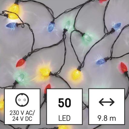 Corrente de Natal exterior LED 50xLED/8 modos 14,8m IP44 multicolor