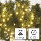 Corrente de Natal exterior LED 600xLED/17m IP44 branco quente