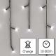 Corrente de Natal exterior LED 600xLED/8 modos 15m IP44 branco frio