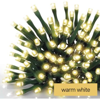 Corrente de Natal exterior LED 600xLED/8 modos 15m IP44 branco quente
