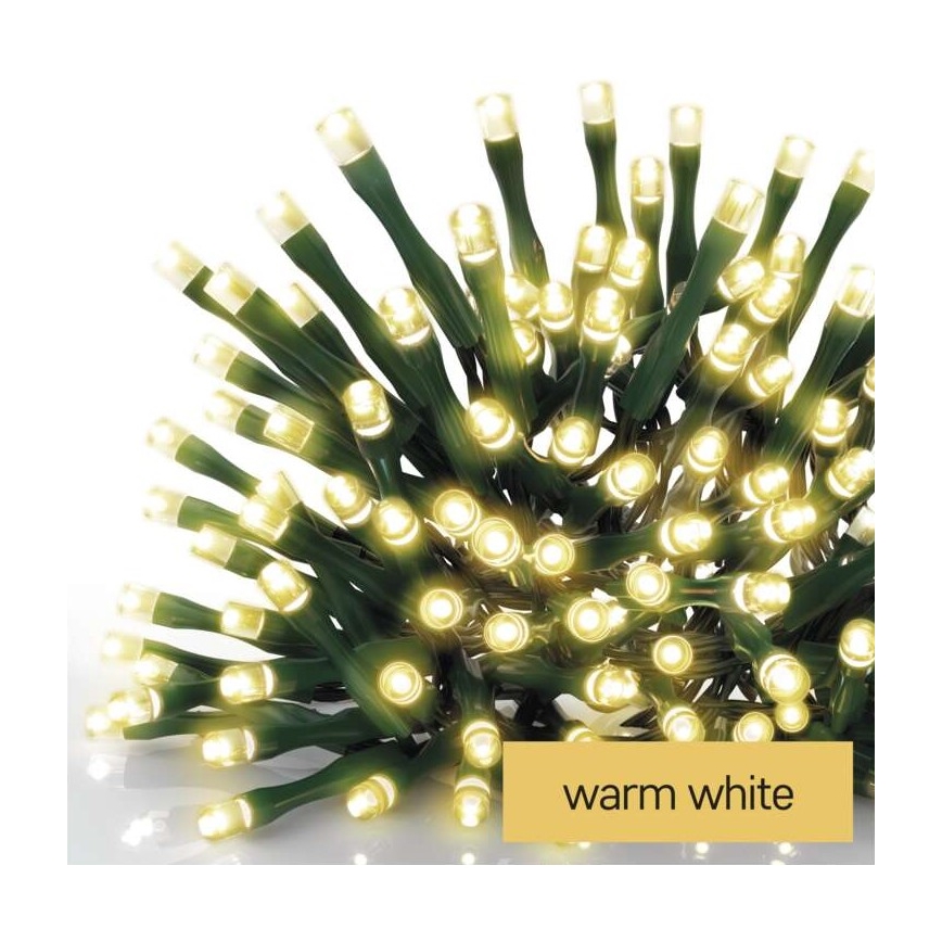 Corrente de Natal exterior LED 600xLED/8 modos 15m IP44 branco quente