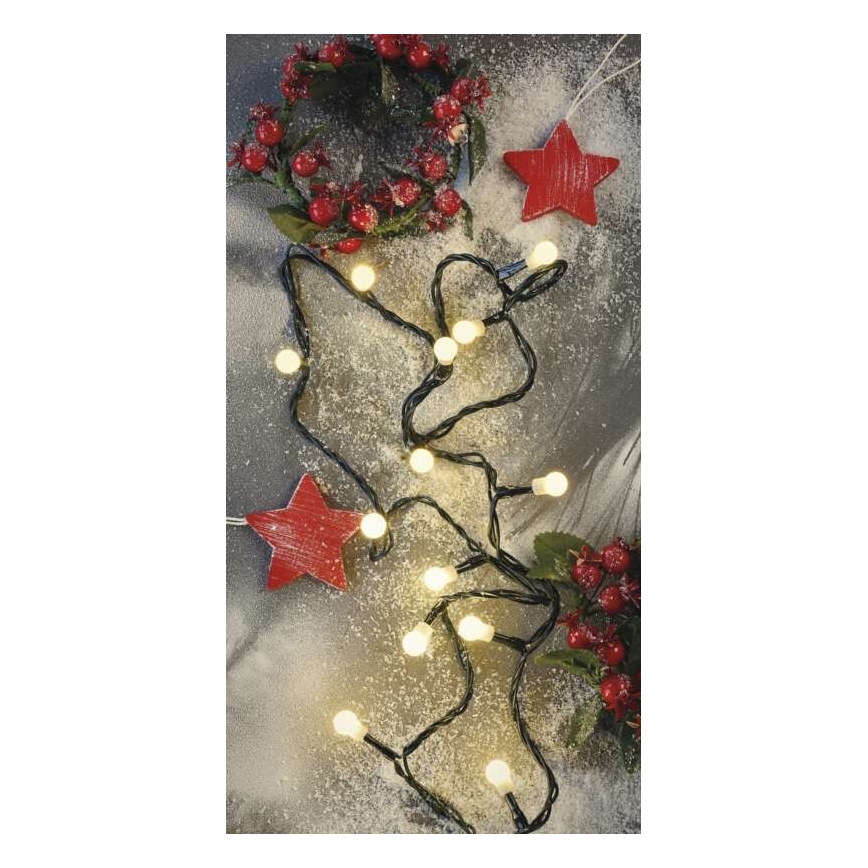 Corrente de Natal exterior LED 80xLED/13m IP44 branco quente