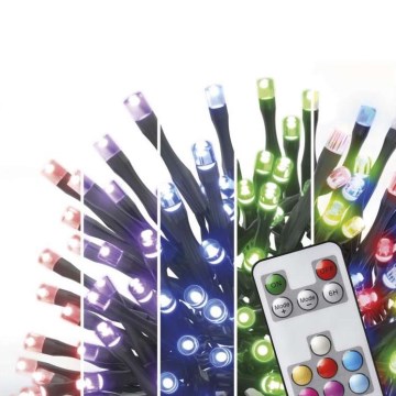 Corrente de Natal exterior LED RGB 160xLED/72 modos 19m IP44 + controlo remoto