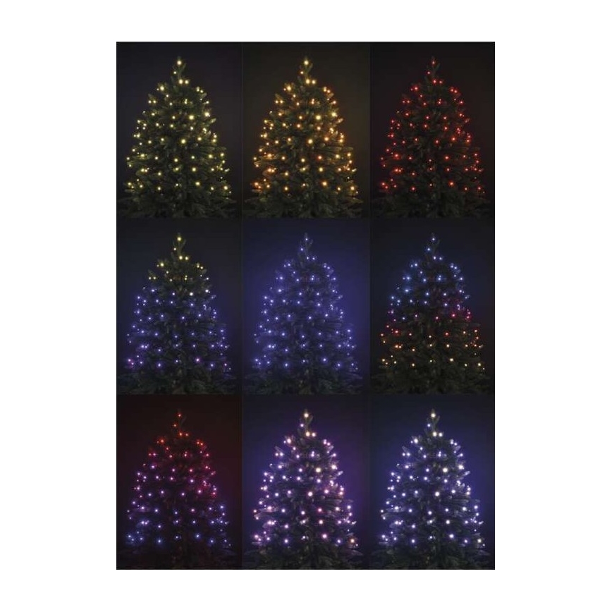 Corrente de Natal exterior LED RGB 96xLED/72 modos 13m IP44 + controlo remoto