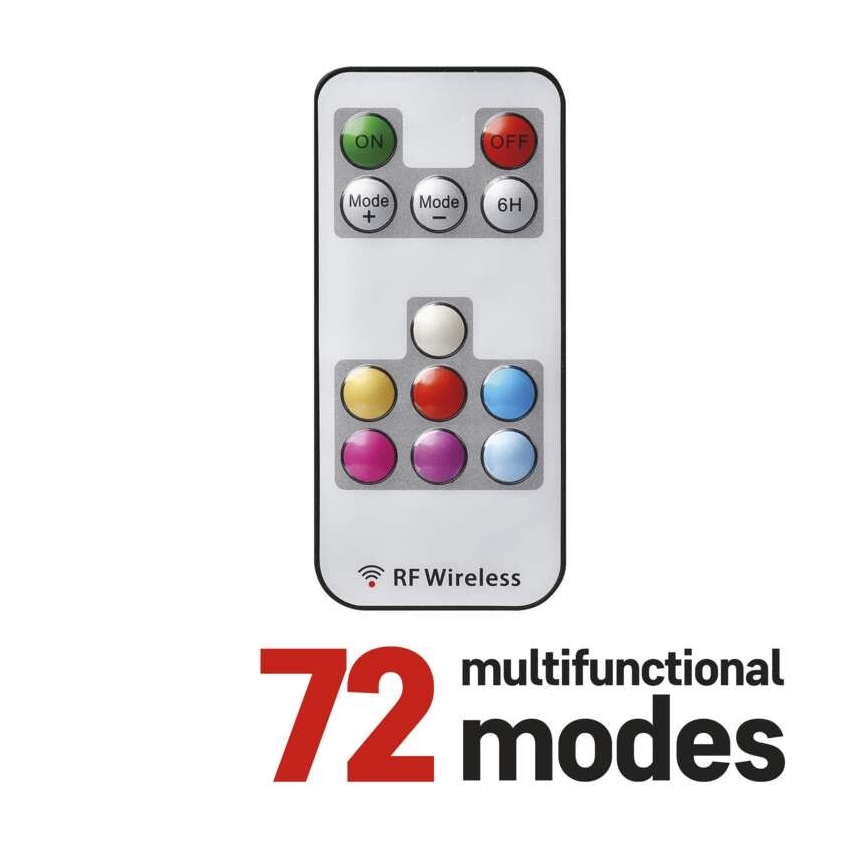 Corrente de Natal exterior LED RGB 96xLED/72 modos 13m IP44 + controlo remoto