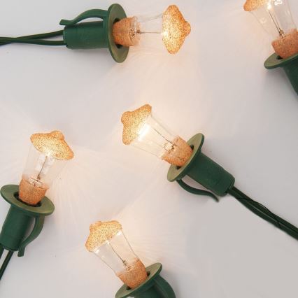 Corrente de Natal LANTERN 12xE10/10,7m branco quente Fabricado na Europa