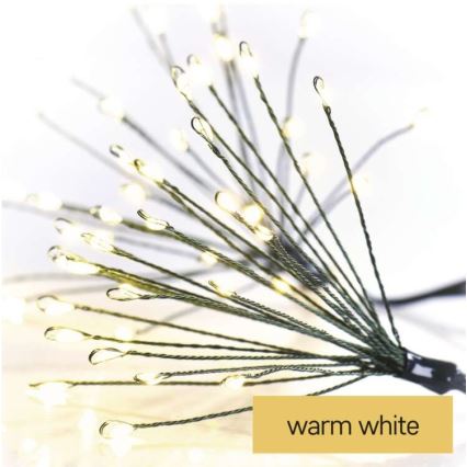 Corrente de Natal LED 150xLED/5,35m branco quente
